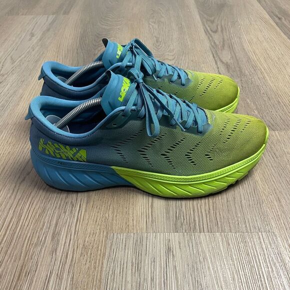 Hoka One One Mens 10.5 Blue Mach 2 Running Walking Low Top Laced Up - Picture 1 of 11